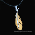 Plume en acier inoxydable Mens chaîne pendentif